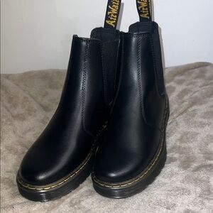 Black Leather Chelsea Boots